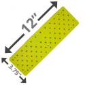 12" Non Slip Stair Pad – Yellow - 3.75 x 12
